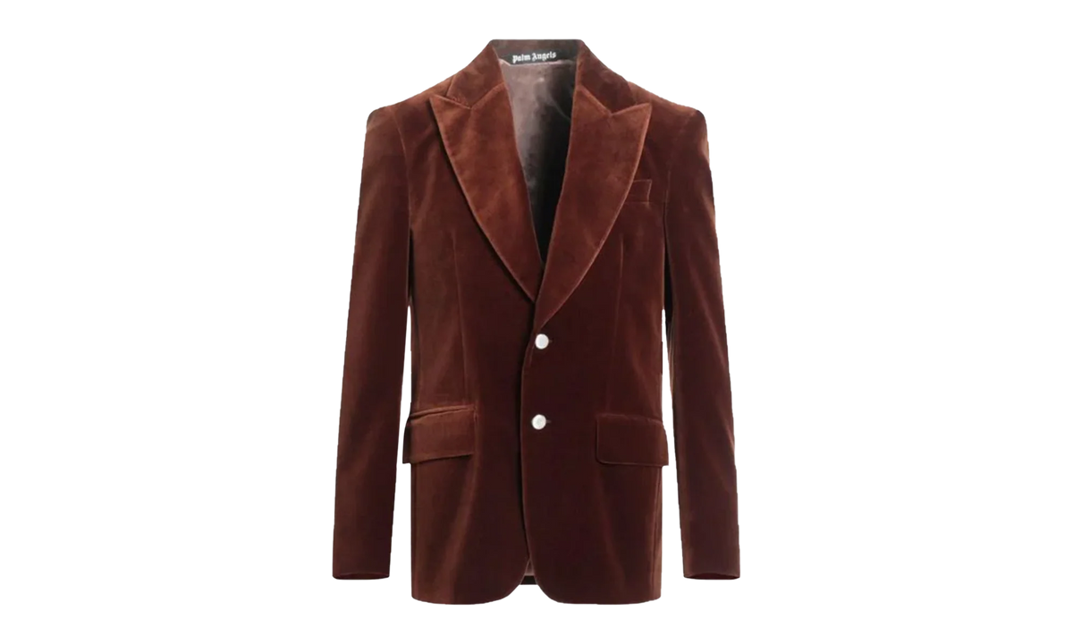 Velvet Suit Jacket "Brown" PMEN024F22FAB0016060