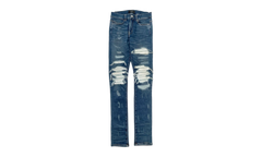 MX1 White Leather Patchwork Jeans "Classic Indigo (2017)" AMLPWJCI2017