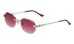 Hustler Rimless Drill Mount 24KT "White Gold / Burgundy Gradient" DMHU2 0043 42D8