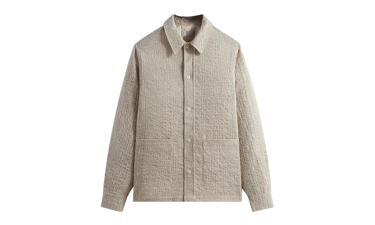 Slub Boucle Boxy Collared Overshirt "Canvas" KHM031816 210