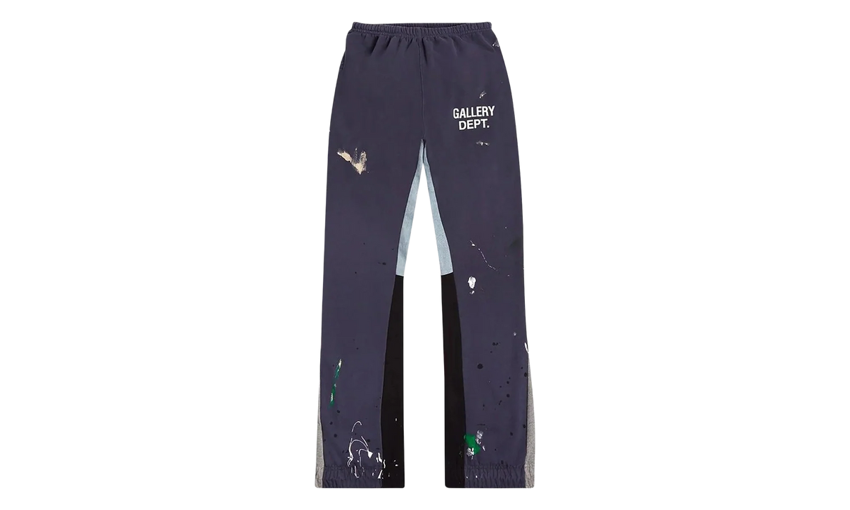Painted Flare Sweatpants "Navy" GD030