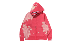 Hand Dye Shark Full Zip Hoodie "Red" 1L30 115 002 RED