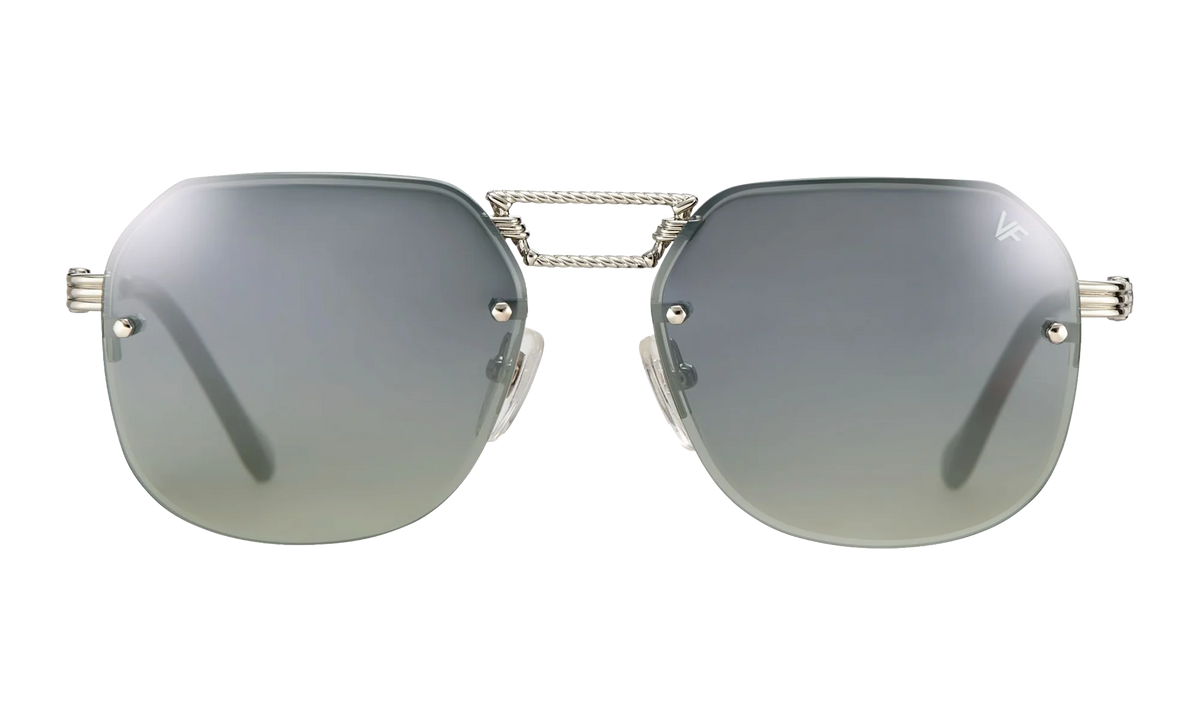 CEO Bevel Rimless Drill Mount 18KT "White Gold / Pastel Gray Gradient Flash Silver" DMCE2 0007 48B1