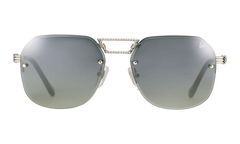 CEO Bevel Rimless Drill Mount 18KT "White Gold / Pastel Gray Gradient Flash Silver" DMCE2 0007 48B1