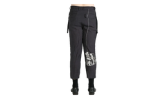 Printed Linen Trouser "Black Base" UC1E4501 1 BLAC