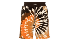 Tie Dye Polar Fleece Shorts "Orange and Brown" PS22MKS006_666