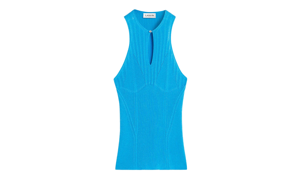 SILK KNIT HALTER TOP "Blue" RW TO0015 K004 P24 220