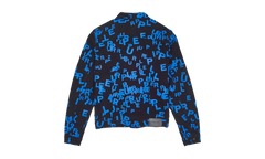 BLACK/BLUE LETTERS SCREEN PRINT TRUCKER "Black" P024 BBSP123
