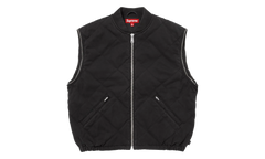 Zip-Off Sleeve Quilted Bomber Jacket "Black" SU26991