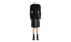 Ribbed Round Neck Top "Black" RU01F2637 RIBM 09