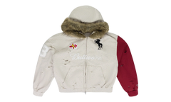Buttivore Fur Lined Zip Hoodie "Oatmeal Melange" PI00006