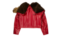Leather Cropped N3B Jacket "Red" 12115561 RED