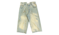 Long Denim Shorts "Light Blue Dirt Fade Out" 261 MST055 FADEBLU