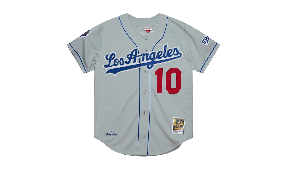MLB Hideo Nomo Road Jersey "2002 Los Angeles Dodgers – Chrome" AJY15337 LAD02HNOCHRM