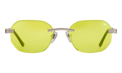Hustler Rimless Drill Mount 24KT "White Gold / Citrus Yellow" DMHU2 0038 42D3