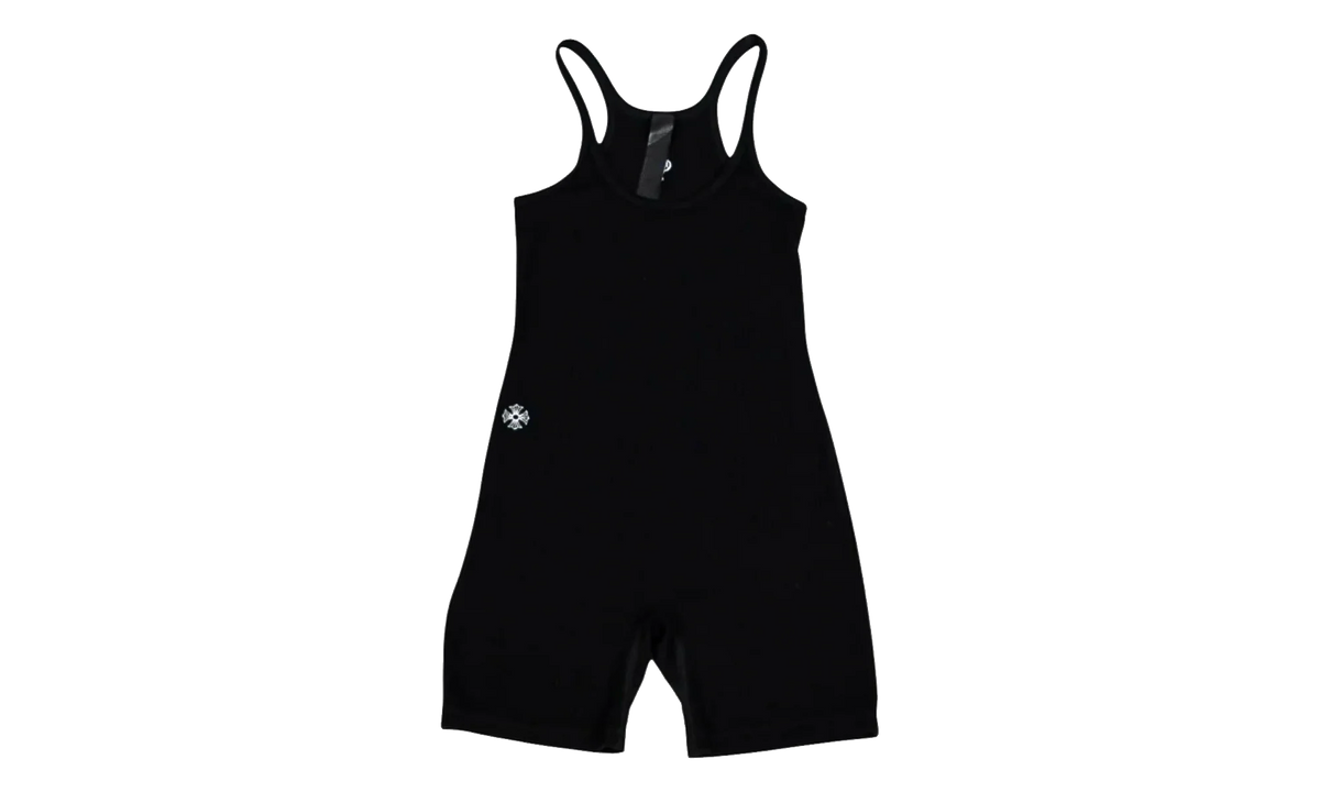 Ribbed Embroidered Romper "Black" CHRM1015