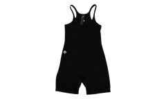 Ribbed Embroidered Romper "Black" CHRM1015