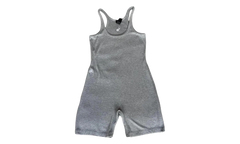Ribbed Embroidered Romper "Grey" CHRM1005
