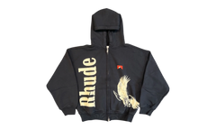 Eagle Pass Zip-Up Hoodie "Vintage Black / White" RHSS26HO08012 BLK