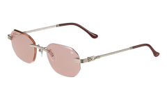 Hustler Rimless Drill Mount 24KT "White Gold / Blossom Pink" DMHU2 0047 44C4