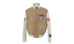 Oklahoma City Thunder Wool & Leather Varsity Jacket "Camel" NBA 004CAM OKC