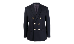 Embroidered Double Breasted Blazer "Navy" PMEN023S22FAB0014676