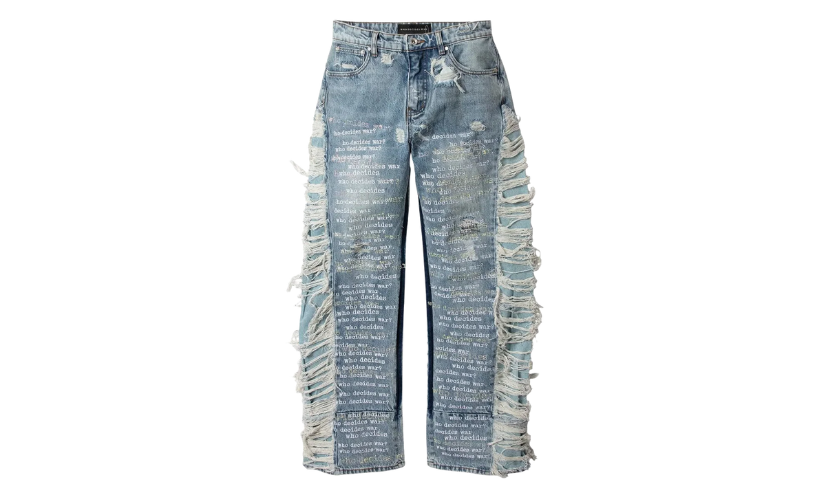 Ultra Flare Scripture Denim Jeans "Blue" EBGLDWUV