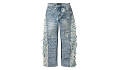 Ultra Flare Scripture Denim Jeans "Blue" EBGLDWUV
