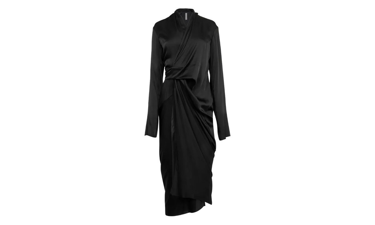 Charmeuse Wrap Dress WMNS "Black" RP02E4560 SCH 09
