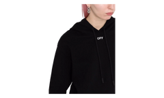 Off Stamp Cropped Hoodie WMNS "Black" OWBB016C99JER0011001
