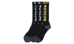 Fuck You Logo Socks (3 Pack) "Black / Multi" CHRM0905