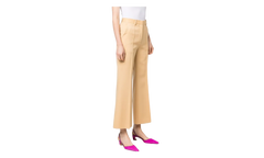 VIRGIN WOOL FLARED TROUSERS "EGGSHELL" RW TR0014 4885 P23 004