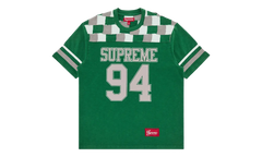 Patchwork Yoke Football Top "FW24 - Green" SU27059
