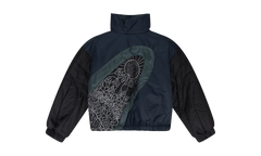 Diagonal Glass Puffer Jacket "Indigo" 11300910010AW23