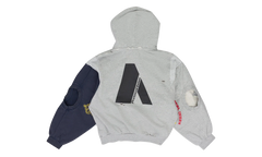 Reconstructed Zip Hoodie "Grey Melange" PI00007
