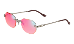 Hustler Rimless Drill Mount 24KT "White Gold / Candy Pink Multiflash" DMHU2 0055 45D2