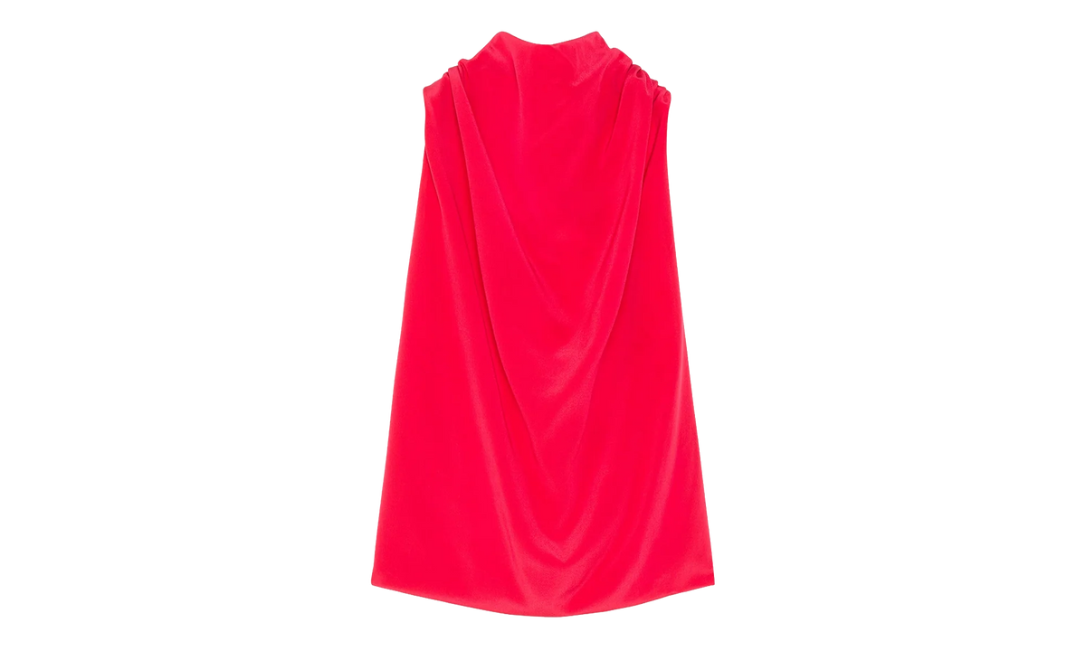 SILK SLEEVELESS SCARF TOP "Red" RW TO0011 5735 A23 594
