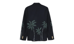 Printed double breast blazer "Black" PMEN023S23FAB0024655