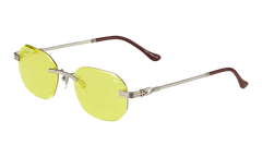 Hustler Rimless Drill Mount 24KT "White Gold / Citrus Yellow" DMHU2 0038 42D3