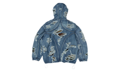 Hell Denim Camo Zip-Up Hoodie "Blue" TC25JK2301