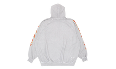 Oversized Painted Vintage Metal Logo Hoodie "Dirty White Red Yellow" 697879 TMV89 0901