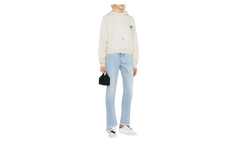 Butterfly Embroidered Hoodie WMNS "Beige" OWBB16S23JER0040944