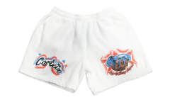 Corteiz x Barriers Shorts "White - USA Tour Exclusive" BAR46