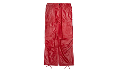 Leather Cargo Pants "Red" 12115630 RED