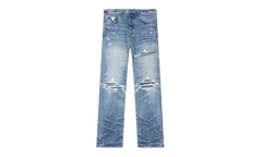 Pleated Denim Straight MX1 Jeans "Honeycomb Indigo" AMDNGH1087 HONE