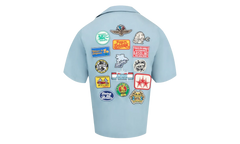 Station Patch Bowling Shirt "Ashley Blue" AMSTCA1150 ASHL