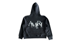Staggered Logo Hooded Sweatshirt "Black Chrome" EXMJL002 001