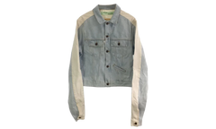 Contrast Denim Jacket "Blue / White" OMYE026S19386001