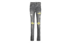 MX1 Green Ultra Suede Repair Jeans "Grey" PF22MDS004 030