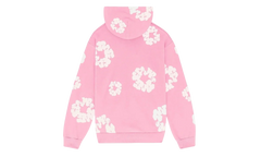The Cotton Wreath Zip Hooded Sweatshirt "Pink" DT330